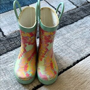 Vibrant Patterned Kids Rain Boots